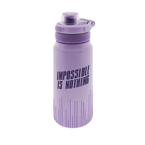 Garrafa térmica Sport 750 ml Áurea – Impossible is Nothing – Lilás