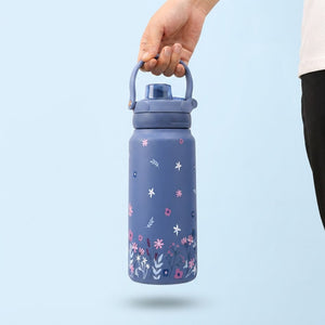 Garrafa térmica Sport 750 ml Áurea – Sweet Breeze – Azul Mazarine