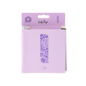 Caderno com letra e caneta Lovely Story — Roxo / I