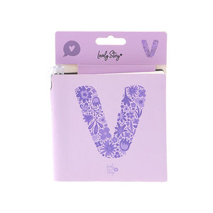 Caderno com letra e caneta Lovely Story — Roxo / V