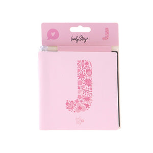 Caderno com letra e caneta Lovely Story — Rosa / J