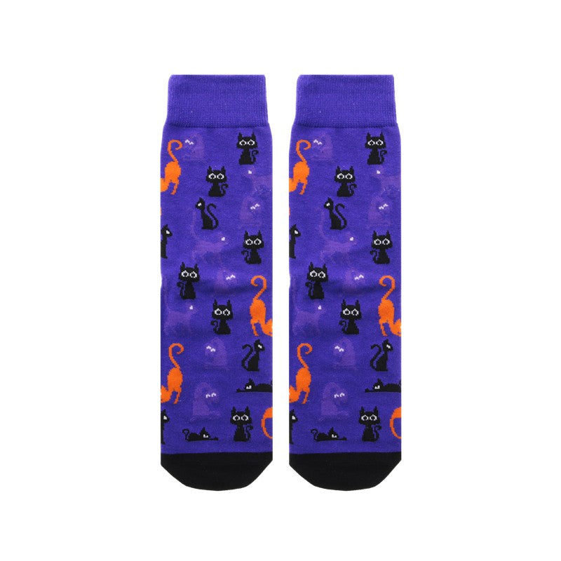 Meias Halloween Magic Cats - Tamanho 36-41