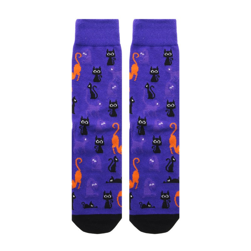 Meias Halloween Magic Cats - Tamanho 41-46
