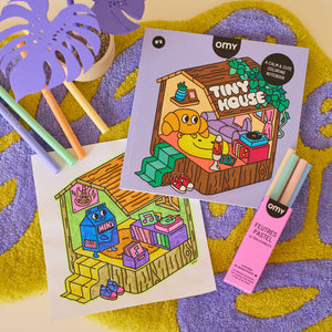 Livro de Colorir OMY Cozy Art Tiny House - detalhe 2