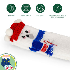 Meias antiderrapantes Legami Urso Polar de Natal – Adulto 35–42
