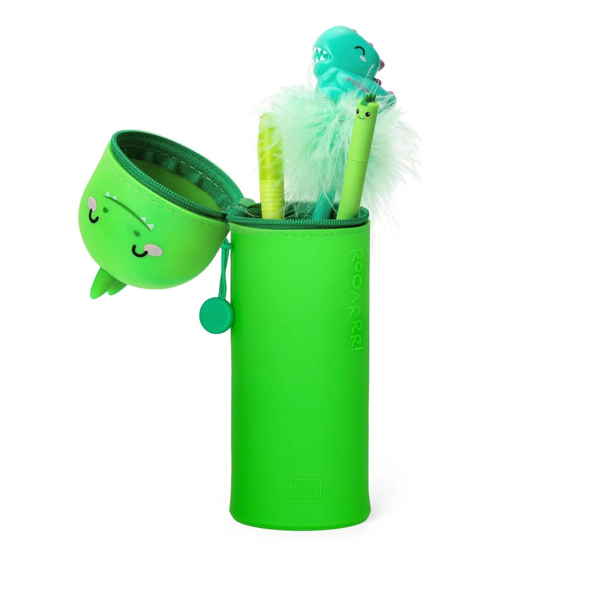 Estojo de Silicone Macio 2 em 1 - Kawaii - Dinossauro