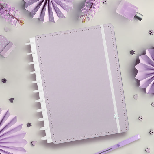 Caderno Inteligente Lilás Pastel Grande