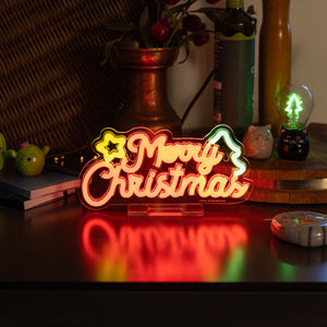 Lâmpada LED com efeito néon - Feliz Natal - É um sinal