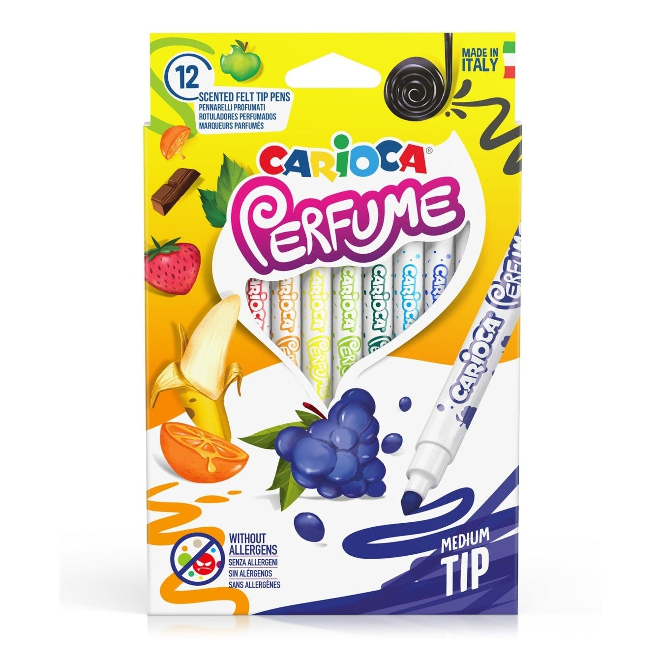 Canetas de feltro carioca perfume Xplosion cx12