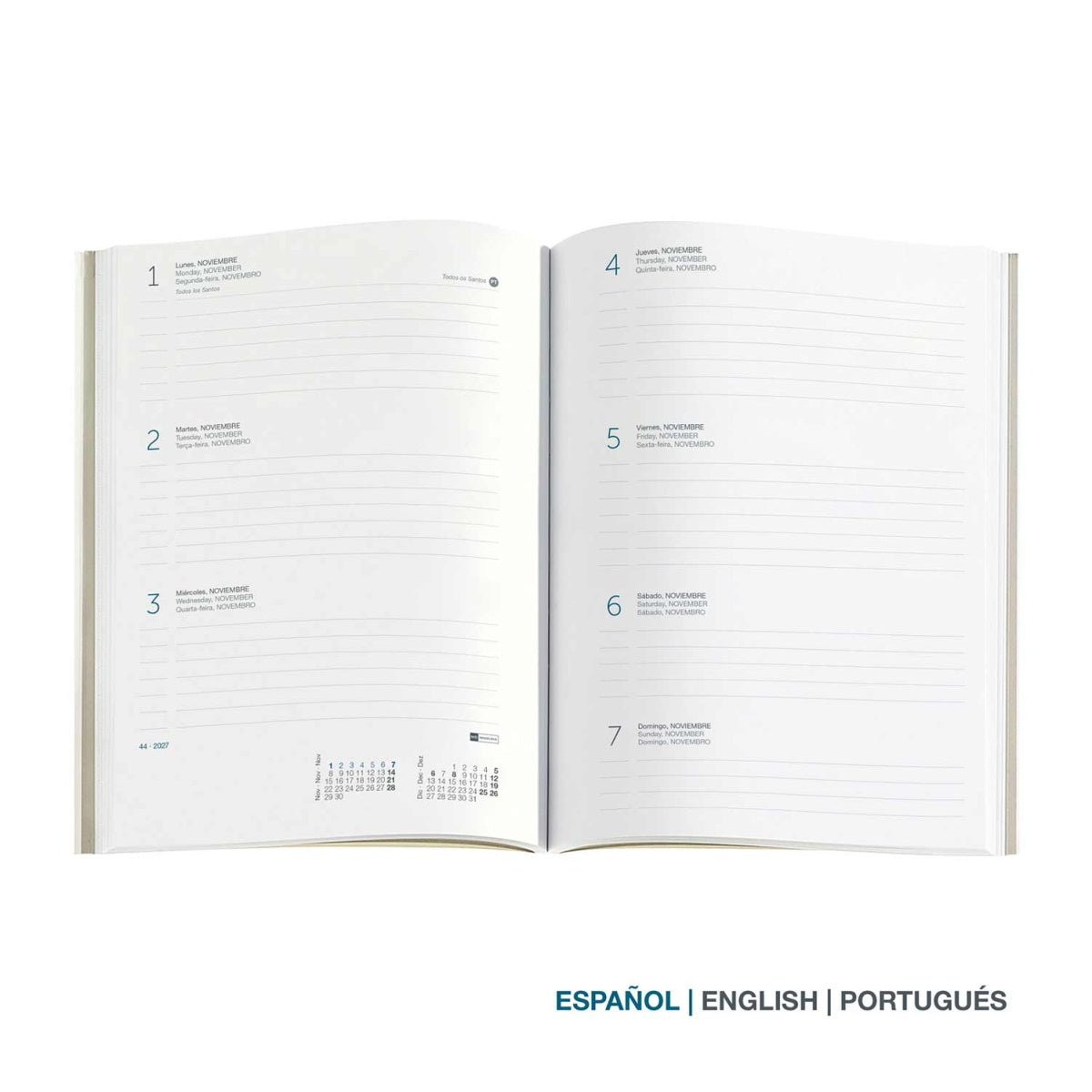 Agenda semanal A5 2027 Miquelrius Plus Gráfica Squares