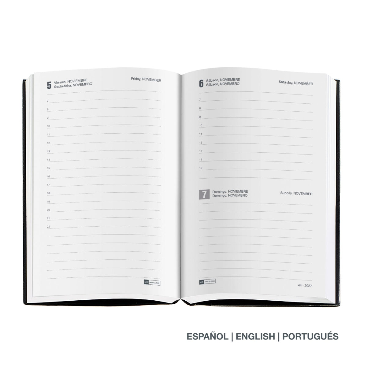 Agenda diária A6 2027 Miquelrius Passport Natura Green Line