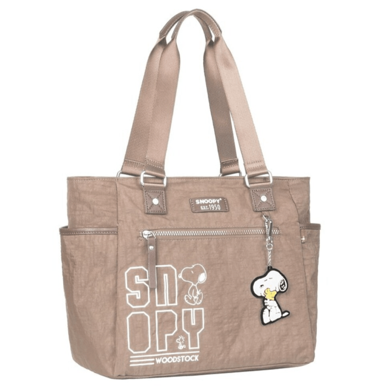 Bolsa de Mão totebag Snoopy Bege