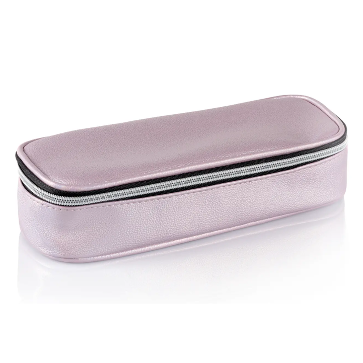 Estojo Oval Rosa brilhante