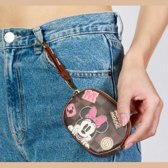 Porta-moedas marrom Minnie Mouse Pill Journey