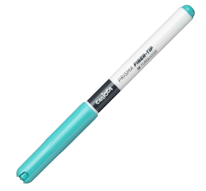 Marcador Carioca plus Prisma fiber-tip Turquesa