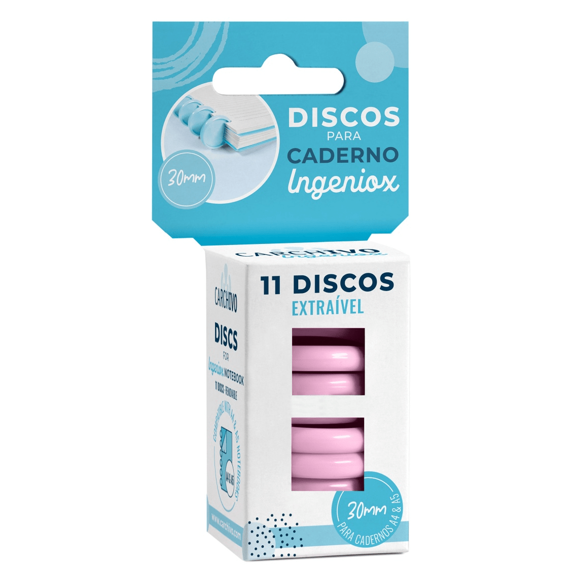 Discos P/ cadernos Ingeniox Rosa