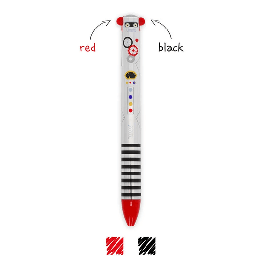 Caneta Esferográfica 2 cores Robot - Click&Clack