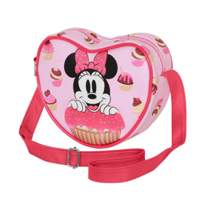 Bolsa tiracolo Minnie forma coração muffin
