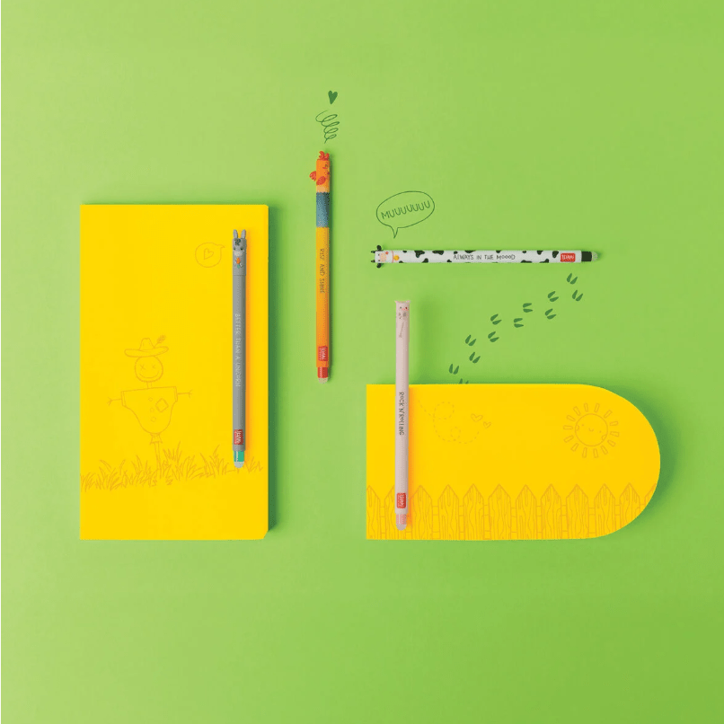 Conjunto 4 canetas apagáveis Quinta (Farm) Legami