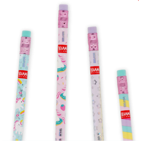Conjunto de 4 Lápis HB Perfumados Unicórnio Legami