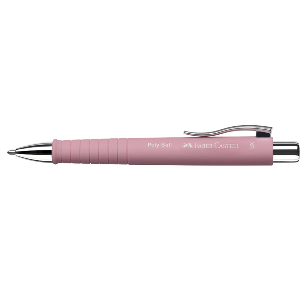 Caneta Esferográfica Retrátil FABER-CASTELL Poly Ball Xb Rosa