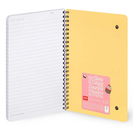 Caderno Legami A5 Espiral linhas - Sushi Cat