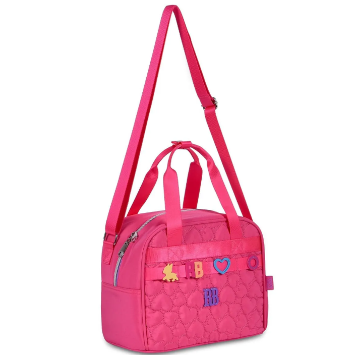 Lancheira Térmica Rebecca Bonbon Soft Texturizado com Matelassê Rosa