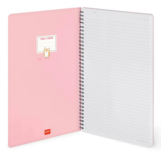 Caderno A4 Legami Espiral Maxi - Corgi