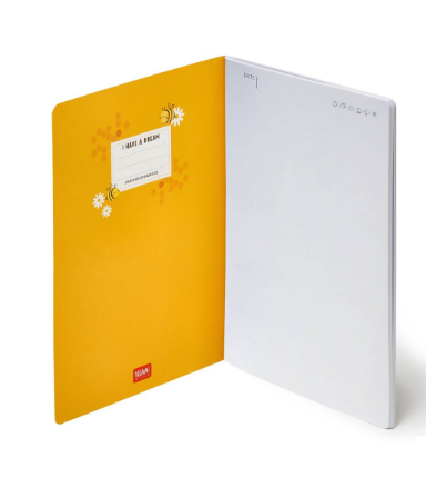 Caderno A5 Liso Abelha vermelho Legami