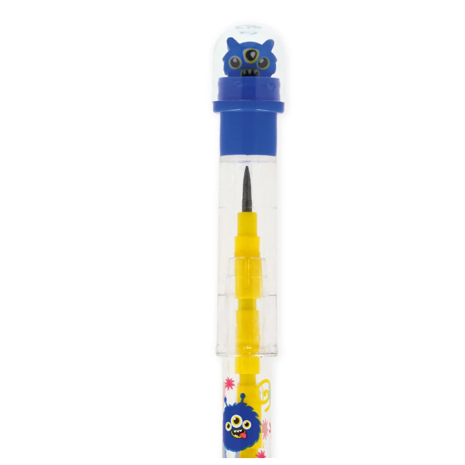 Lápis empilhável com borracha Monstro Legami