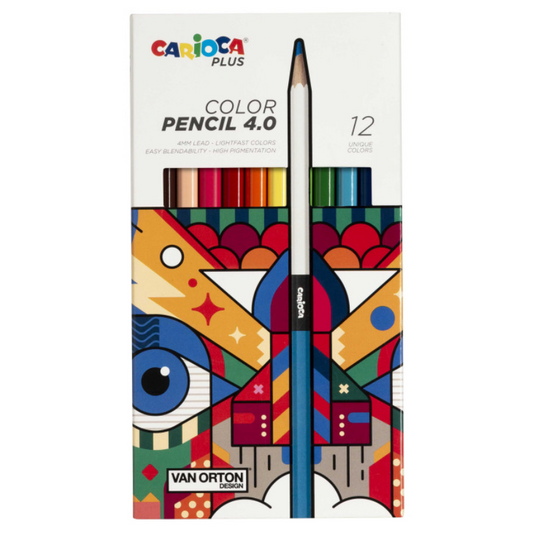 Lápis de cor Carioca plus 12 unidades