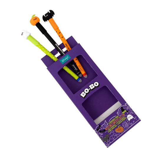 Conjunto 3 canetas apagaveis Mr. Wonderful Halloween