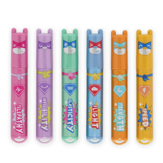 Conjunto de 6 Mini Marcadores - Teddy's Superpower Legami