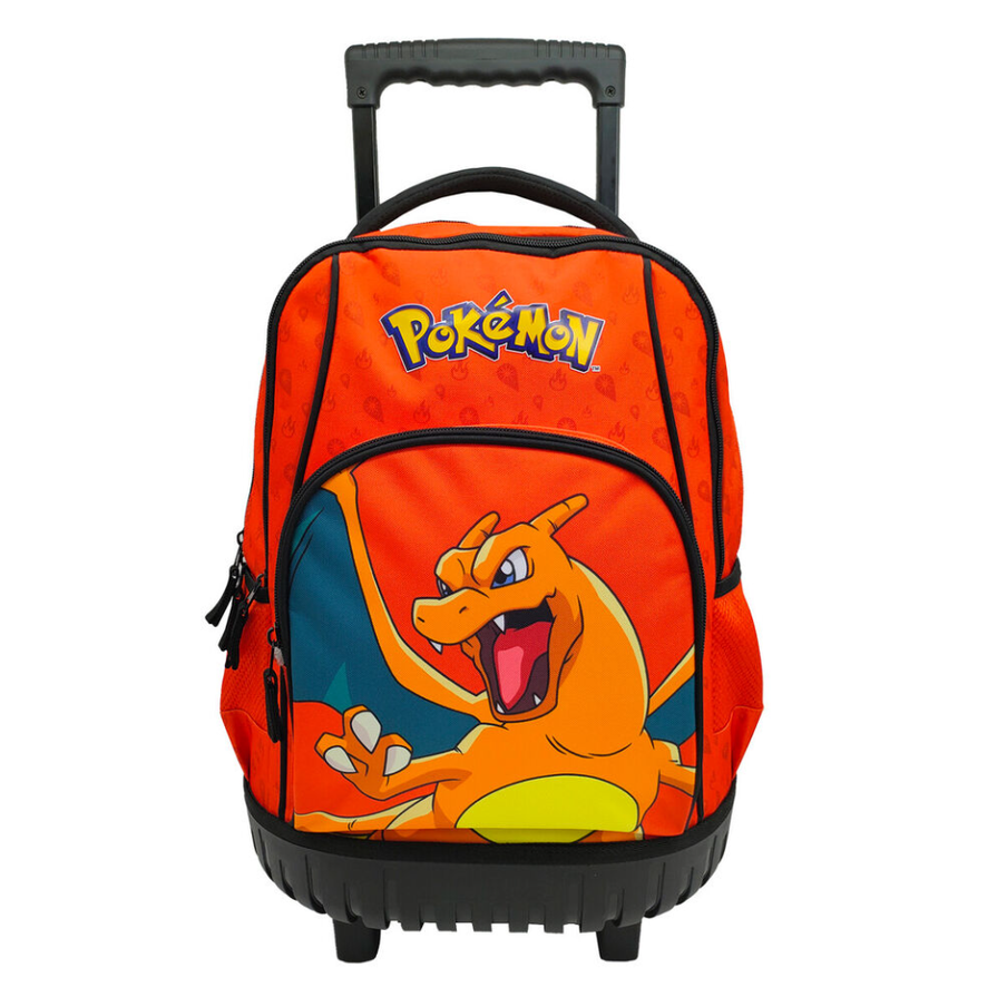 Conjunto Escolar Trolley+Lancheira+Estojo Pokemon premium