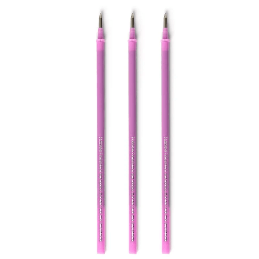 Conjunto de 3 recargas Purple para canetas apagáveis