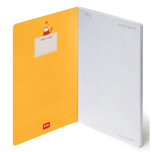 Caderno A5 Liso panda vermelho Legami