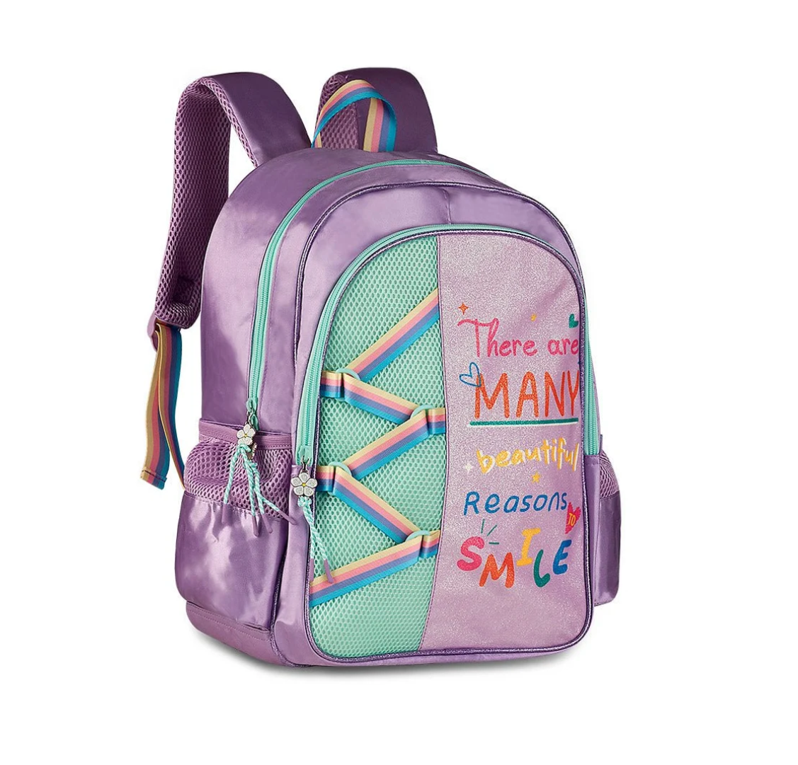 Conjunto Smile Lilás - Mochila+Lancheira+Estojo