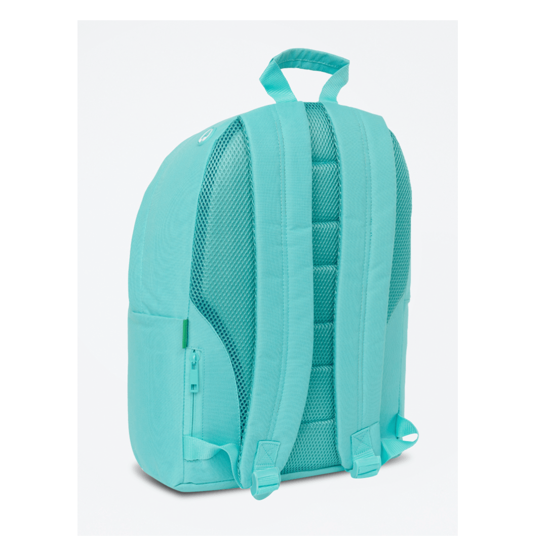 Mochila escolar Benetton Turquesa 41cm