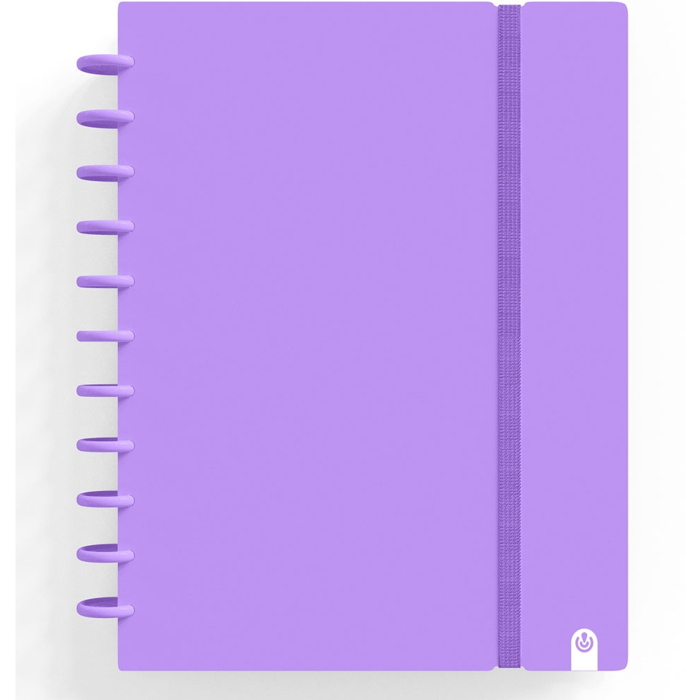 Caderno Ingeniox A4 Pautado 80fl 100g Foam C/Elastico Violeta