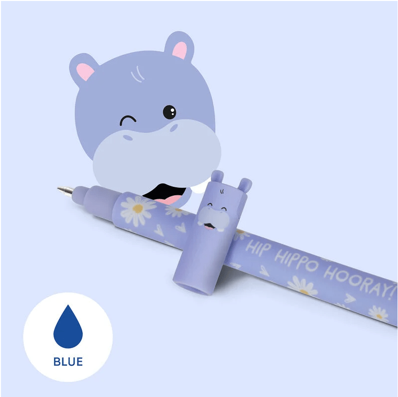Caneta apagável Hipopótamo - Papelaria Encantada
