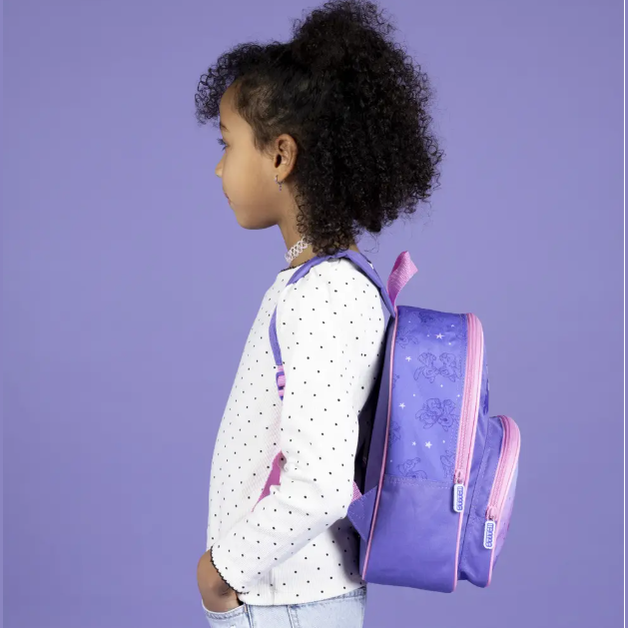Mochila pré-escolar Stitch c/ bolso 31cm