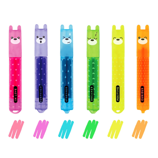 Sublinhadores Teddy cores neon