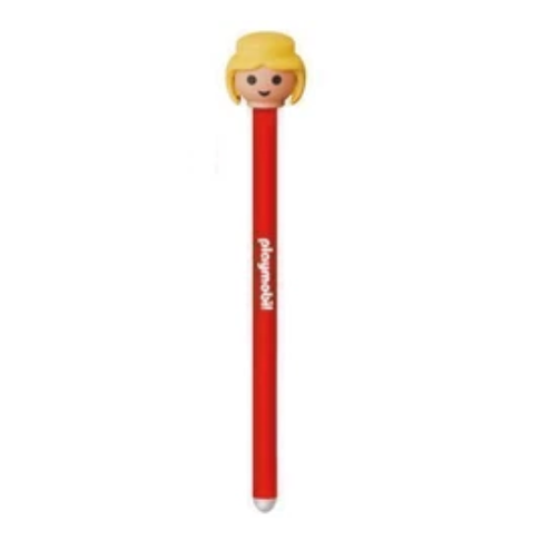 Conjunto Playmobil Menina - Estojo+caneta apagável+Borracha