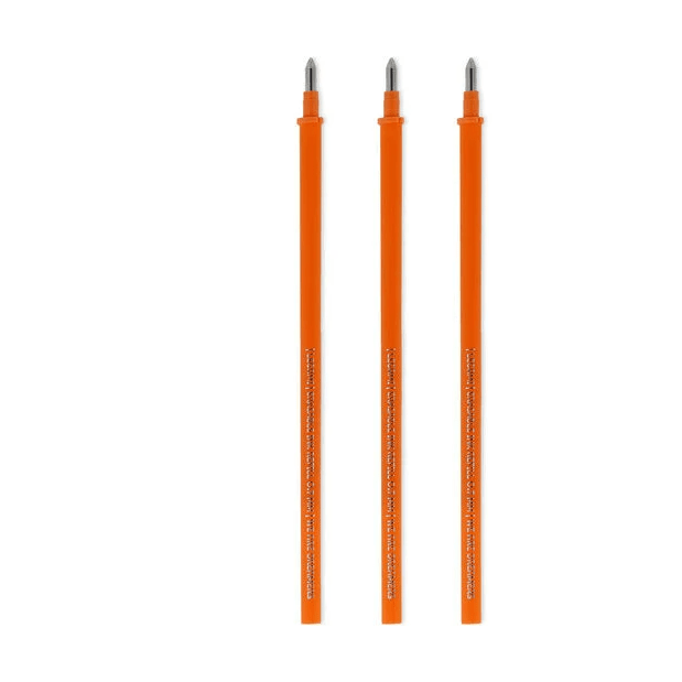 Conjunto de 3 recargas Laranja para canetas apagáveis