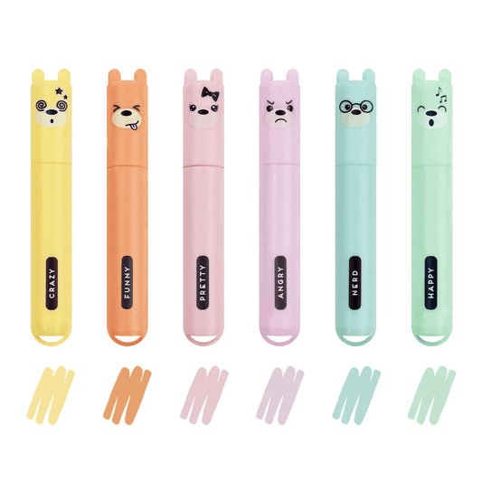 Sublinhadores Teddy cores pastel
