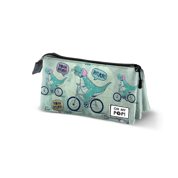 Estojo Triplo Karactermania Oh My Pop! Dinorrr verde