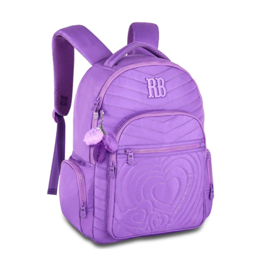 Conjunto Rebecca Bonbon Lilás - Mochila+Lancheira+Estojo