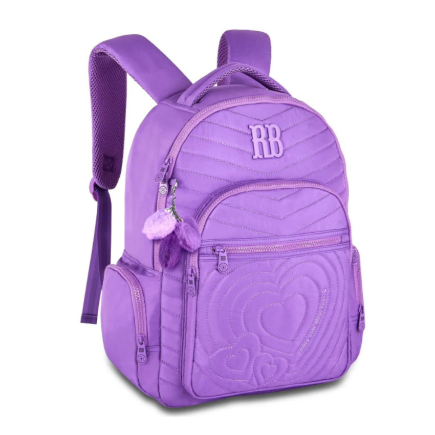 Conjunto Rebecca Bonbon Lilás - Mochila+Lancheira+Estojo
