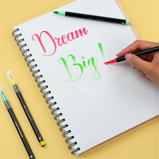 Conjunto de 12 marcadores de pincel brilhantes Legami