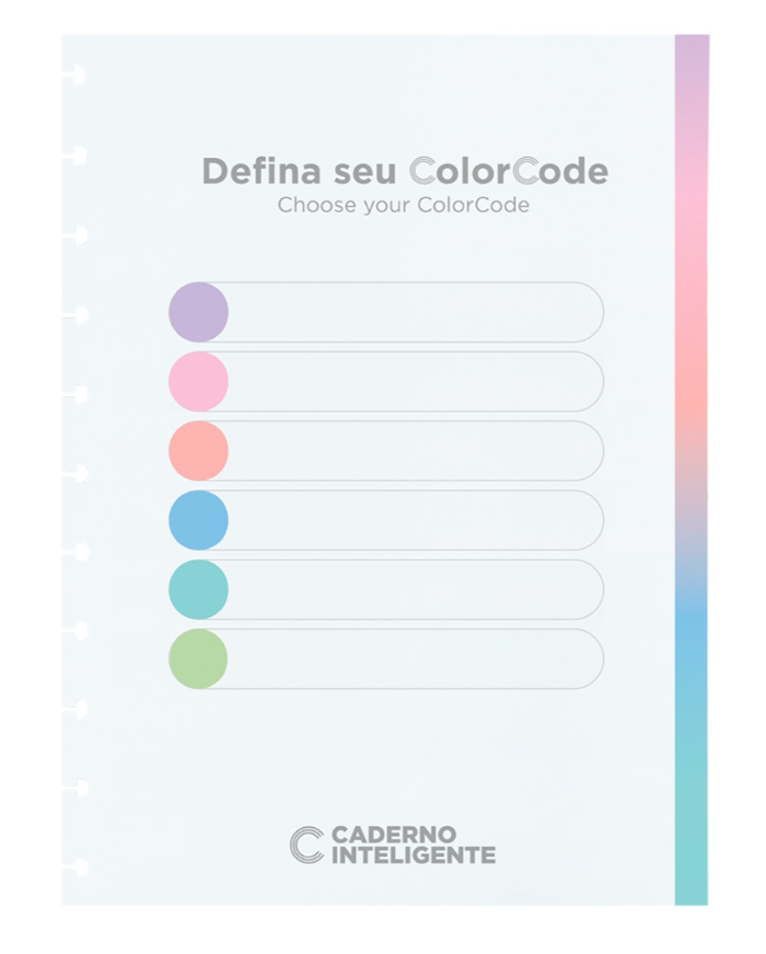 Folhas pautadas Grande Colorcode